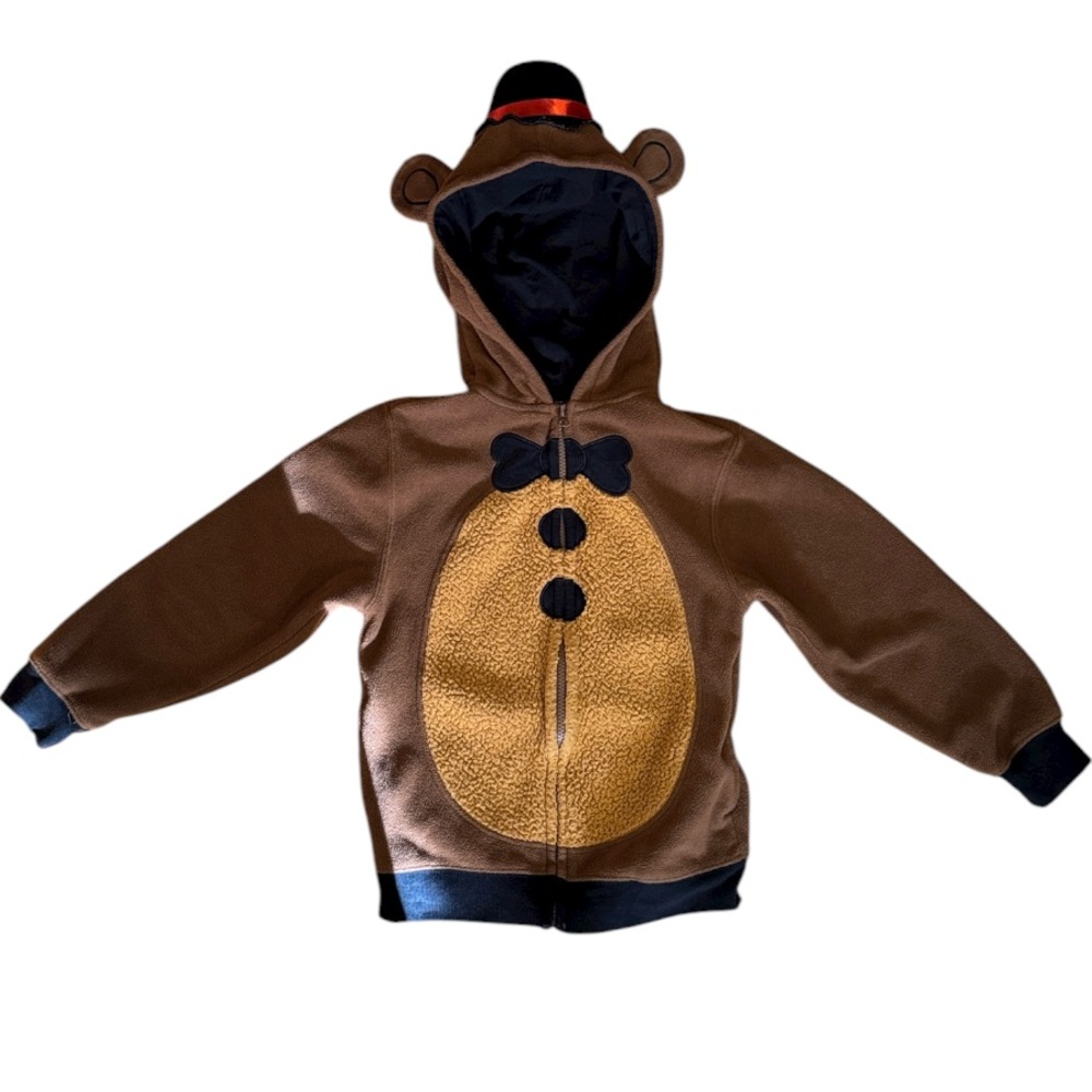 2/$18 Five Night at Freddy’s Brown Fleece Bear Hoodie Size Small